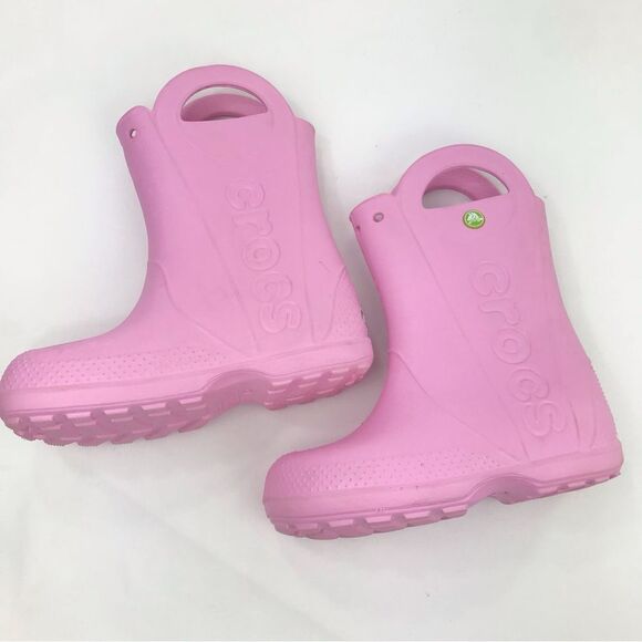 CROC Handle It Pink Lightweight Waterproof Shorty Boots - Picture 3 of 16